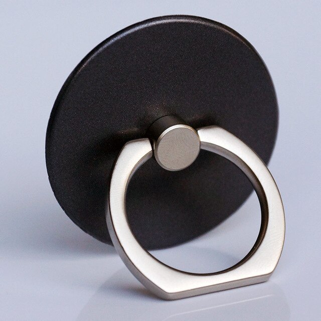 Spin Rotatable Thin Magnet Metal Finger Ring Phone Holder 360 Degree Rotatable Smartphone Socket For Magnetic Smartphone Stand: yuan hei