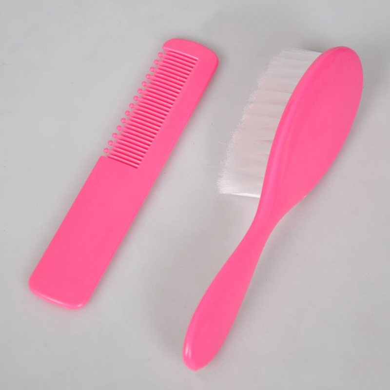 2pcs/SSet Cute Baby Boy Girl Kids Gentle Soft Hair Brush Comb Set Newborn