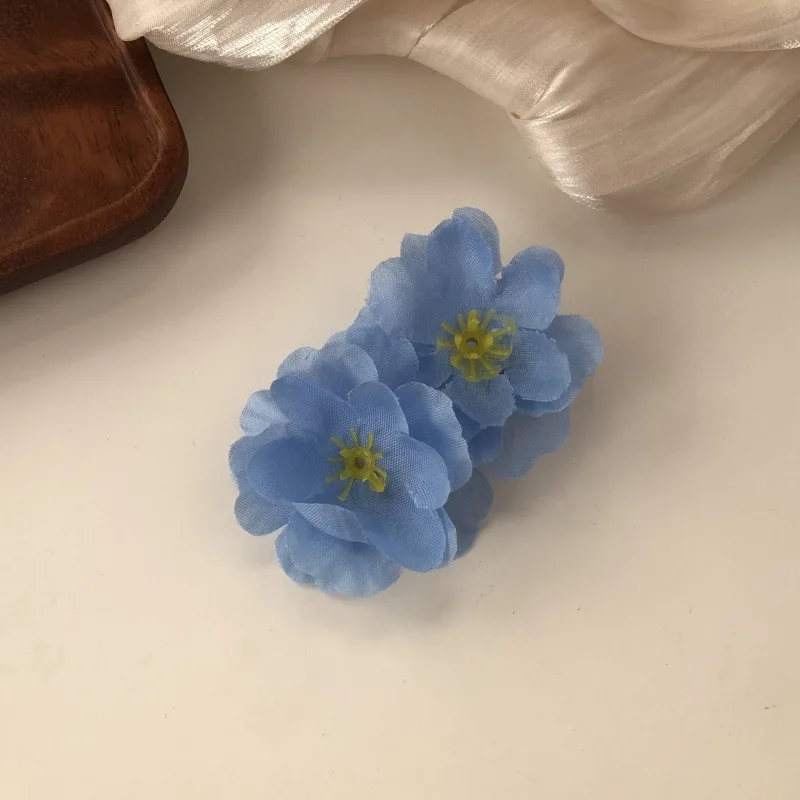 Hawaiiaanse bloem haarspeldjes Plumeria Hibiscus bloemen haarspeldjes bruids haarspelden Rose haarspeld sieraden zomer strand reizen: Deep Blue