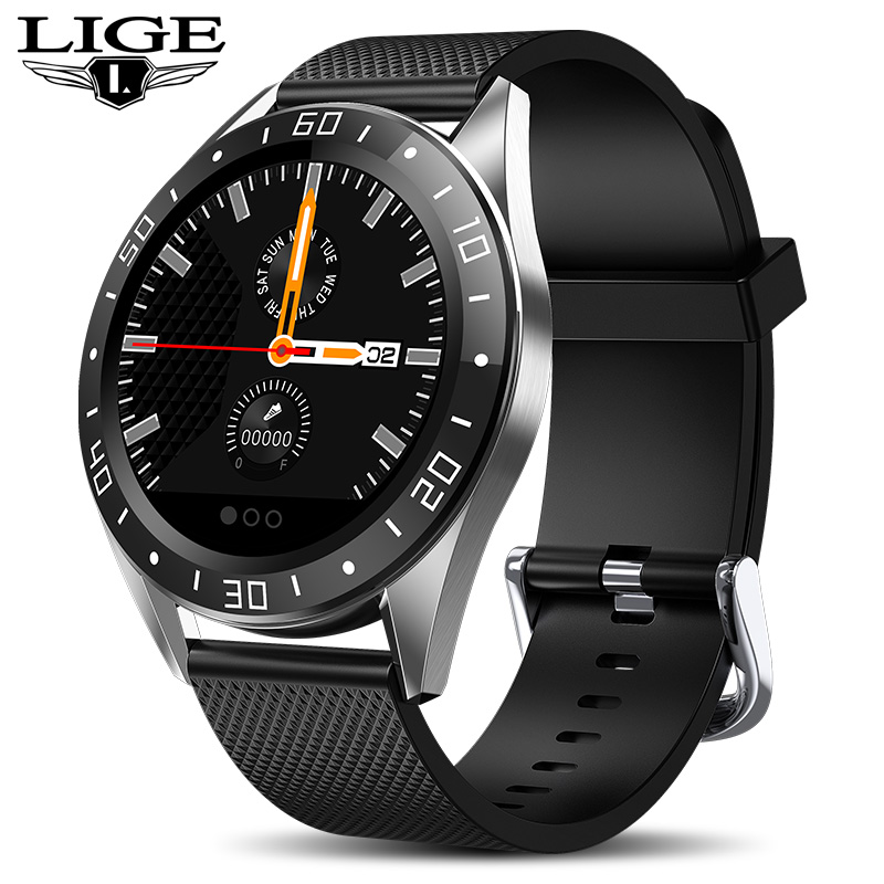 LUIK Luxe Mannen Smart Horloge LED Screen Hartslag Bloeddruk Multifunctionele Controle Stappenteller Sport Waterdichte Smartwatch