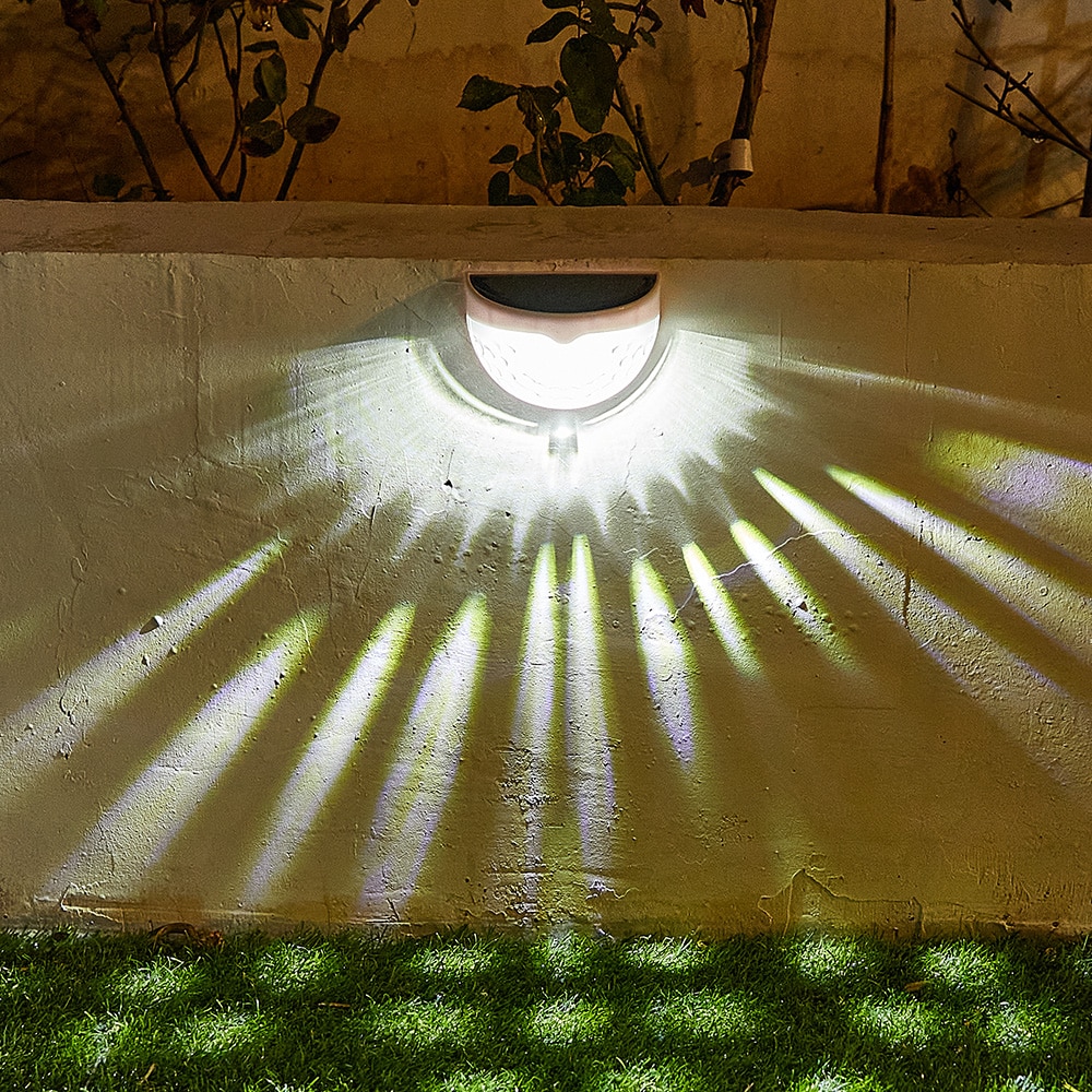 Solar- Zaun Post Lichter Zauberstab Montieren Dekorative Deck Beleuchtung Wasserdicht warm Weiß/Weiß Flure Nacht Licht Solar- Garten Lampe: Weiß / 4Stck