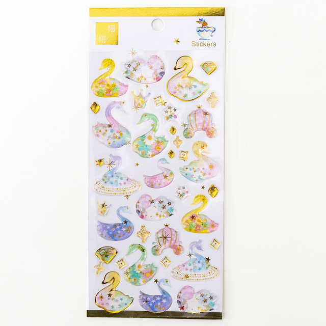 fantasy starry sky water sticker bronzing three-dimensional environmental protection mobile phone diary sticker material