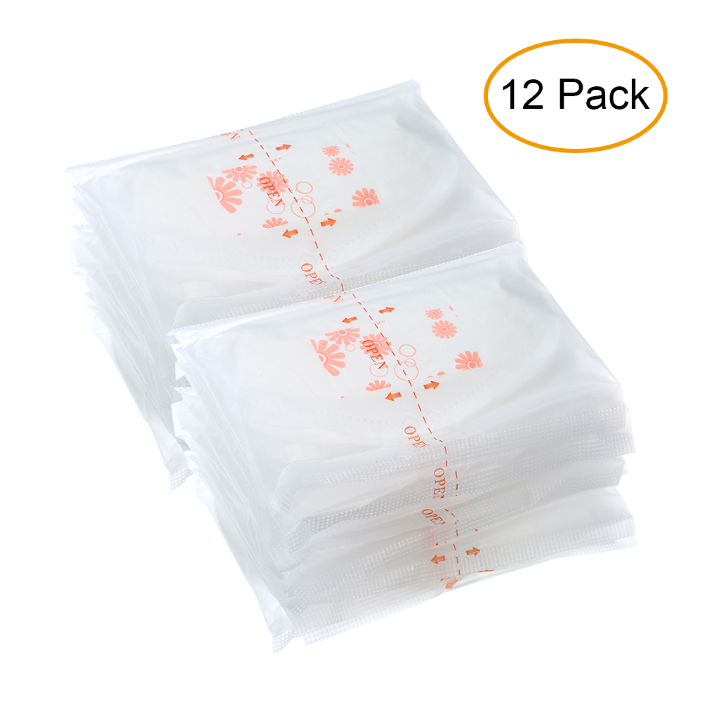 12 Pack Disposable Breast Pads Nursing Pads Milk Leak Protection for Nursing Baby Milk Pads Breastfeeding Accessory