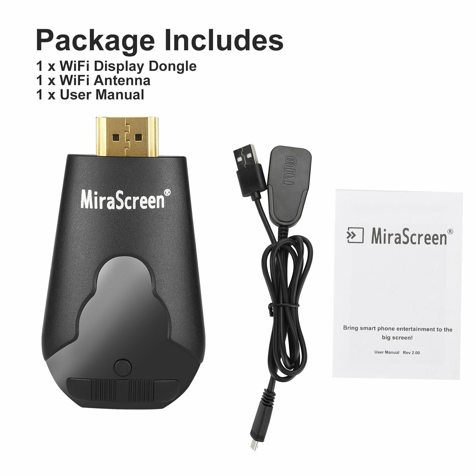 WIFI 1080P Wireless Display TV Dongle Adapter HDMI Receiver Airplay Miracast