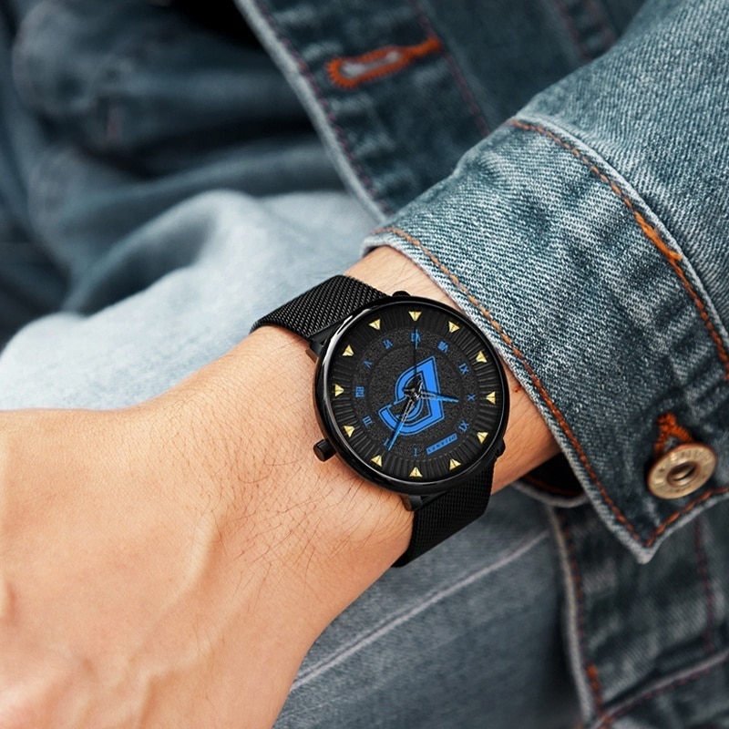 Minimalistische Mannen Mode Ultra Dunne Horloges Eenvoudige Mannen Business Roestvrijstalen Gaas Riem Quartz Horloge Relogio Masculino