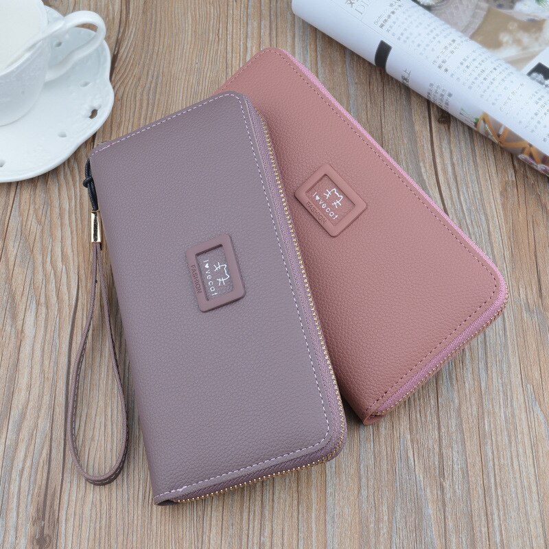 Women Long Wallet Large Capacity Purse Card Holders Phone Bag Printing Cat Wallet Portfel.