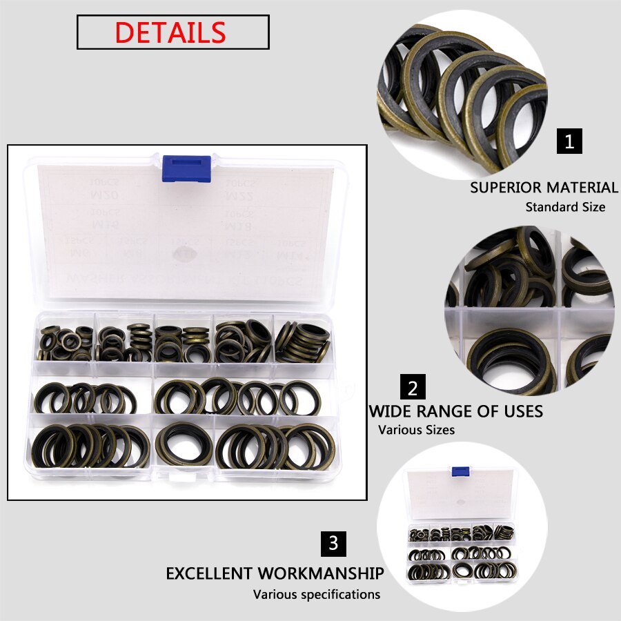 100 stücke-162 stücke Hochdruck Dichtung Unterlegscheibe O-Ring Buchse M6 M8 M10 M12 M14 M16 m18 M20 M22 M24 M27 M30 Dichtung Ersatz Bausatz S27