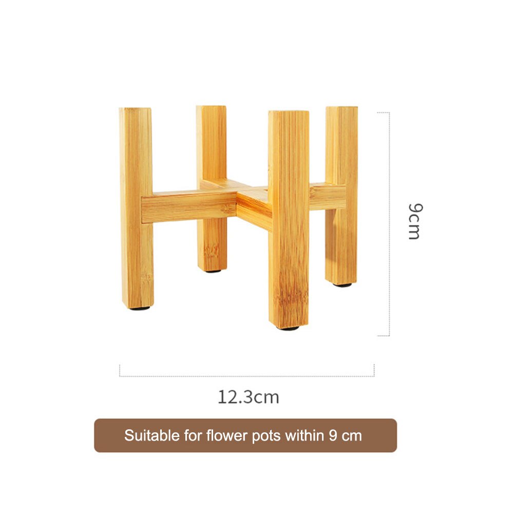 Portable Wooden Planter Pot Holder Strong Free Standing Bonsai Holder House Balcony Garden Office Display Plant Stand Shelf