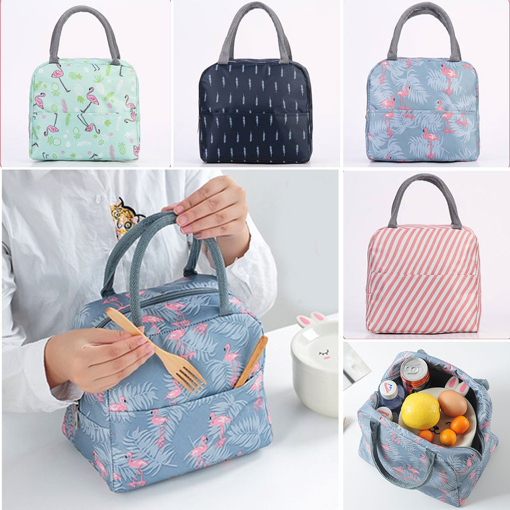 Waterproof Portable Lunch Bag Thermal Insulated Snack Carry Tote Bag Travel Picnic Food Storage Pouch