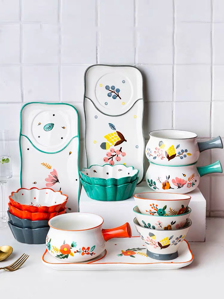 Series Ceramic Dinnerware Set Kitchen Tableware Di... – Vicedeal