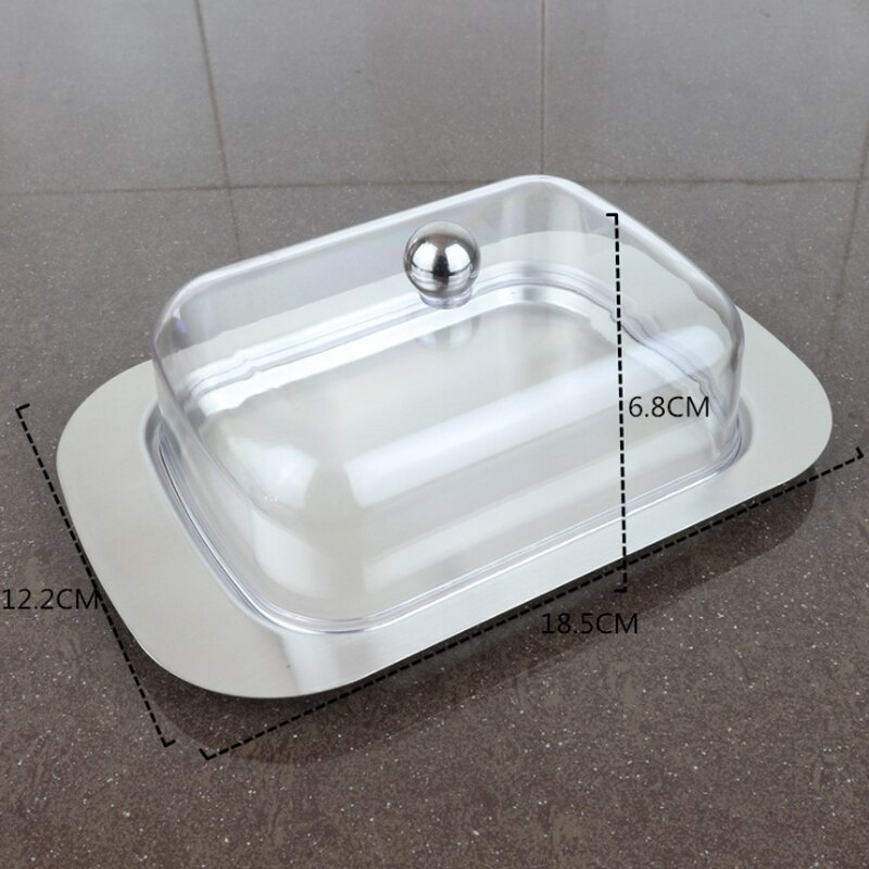 Stainless steel butter and margarine tubs butter dish snack box restaurant disc cheese box crisper insulation plate