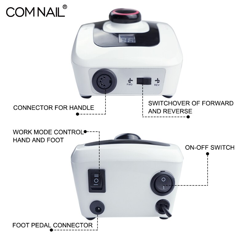 Máquina pulidora para uñas, 65W, DM206, para manicura y pedicura