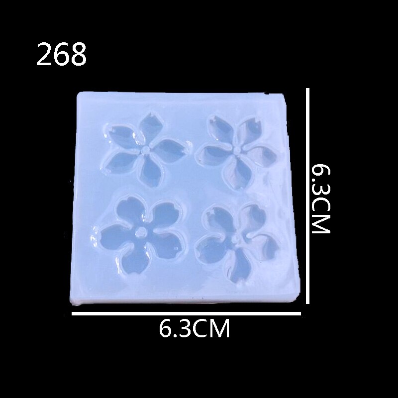 Sakura, colgante artesanal DIY de resina transparente UV, moldes de combinación de silicona epoxi para DIY, accesorios de joyería 1 unidad