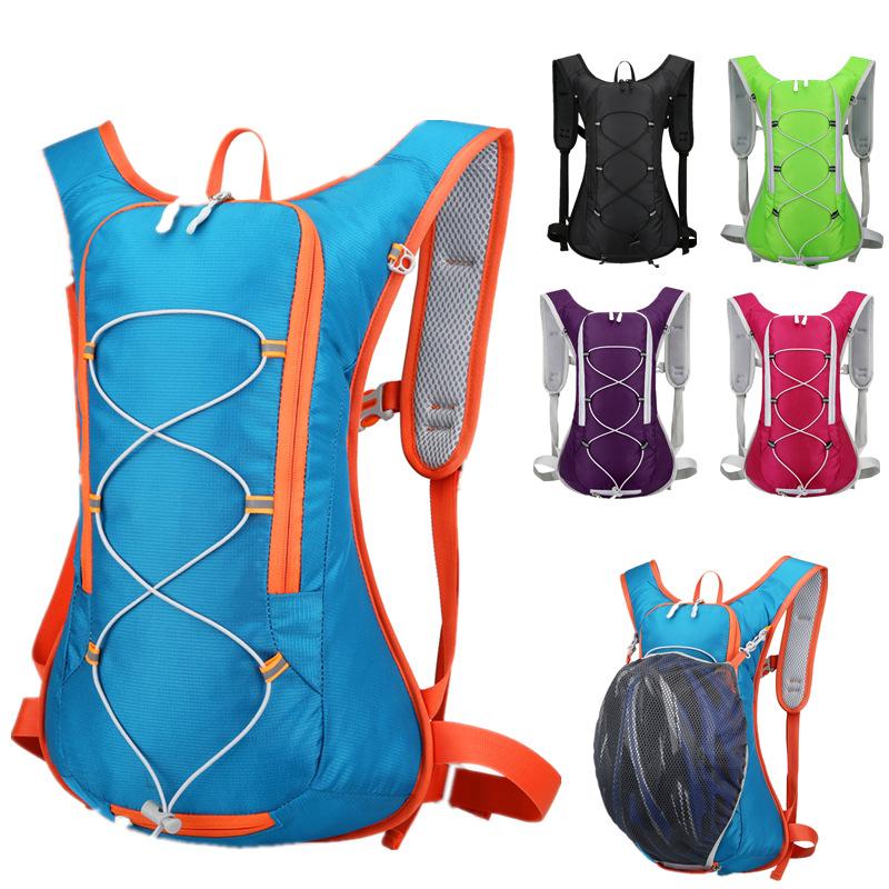 Mochila de bexiga ultraleve ao ar livre, bicicleta esportiva, ciclismo, corrida, caminhadas, bolsa de água de hidratação, capacete de armazenamento, impermeável, 12L, novo