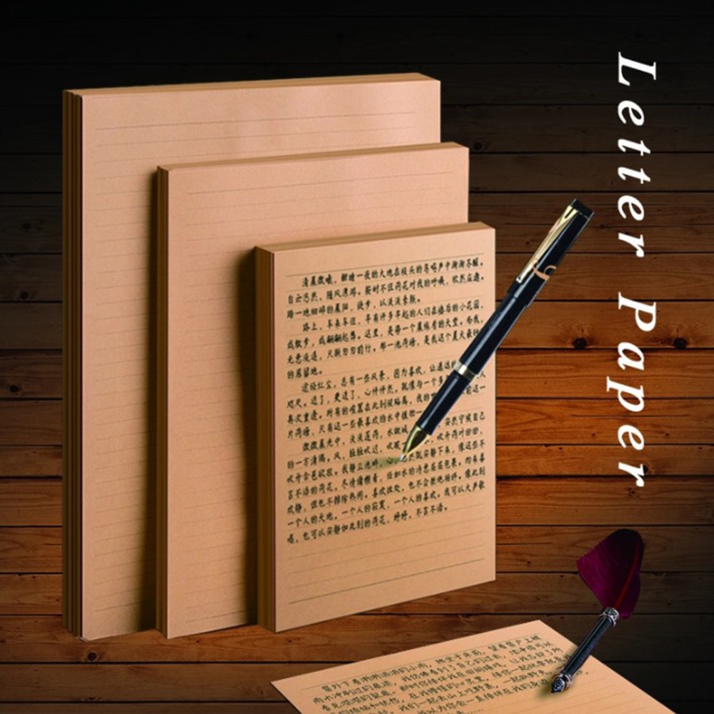 50 sheets A4/B5/A5 Vintage Kraft paper Writing Letter Stationery Romantic Note craft Paper painting packaging paper