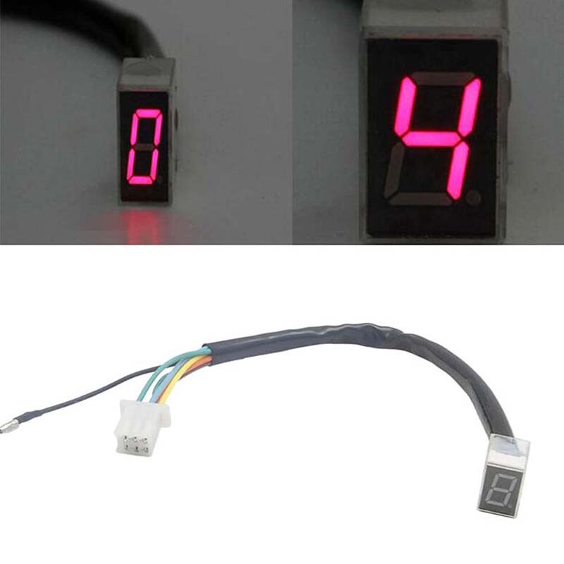 1PC Universal 5 gears Motorcycle LED Digital Gear Indicator Motorcycle Display Shift Lever Sensor