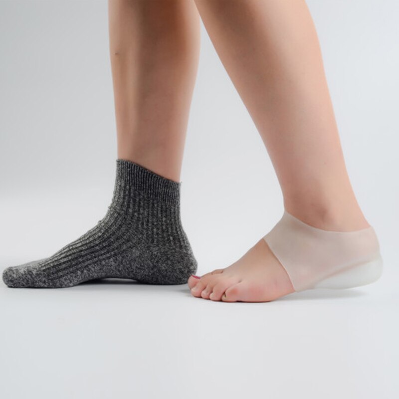 1 paar onzichtbare hielkussentjes met hoogteverhogende sokvoeringen voor meer pijnverlichting in de binnenzool voor vrouwen en mannen .  #07