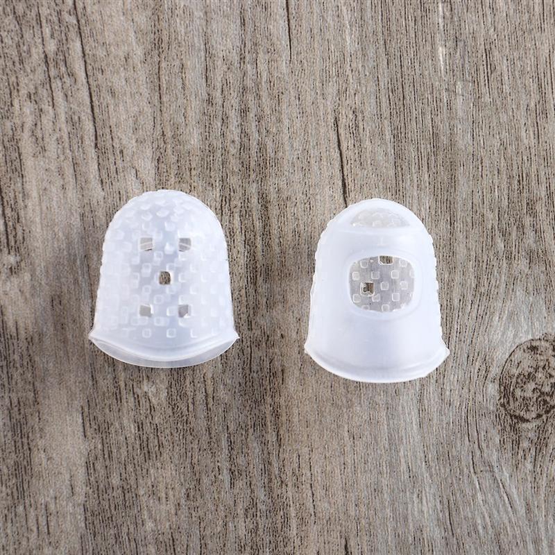 15/25 stk gitar fingertuppbeskyttere silikon fingerbeskyttelse gitar finger deksel for ukulele elektrisk gitar 5 størrelser