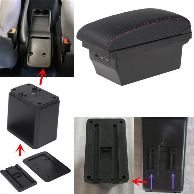 Accoudoir de voiture pour citroën Berlingo, pièces de remise à niveau, pour Peugeot Partner tepee boîte de rangement, accessoires de voiture recharge avec USB