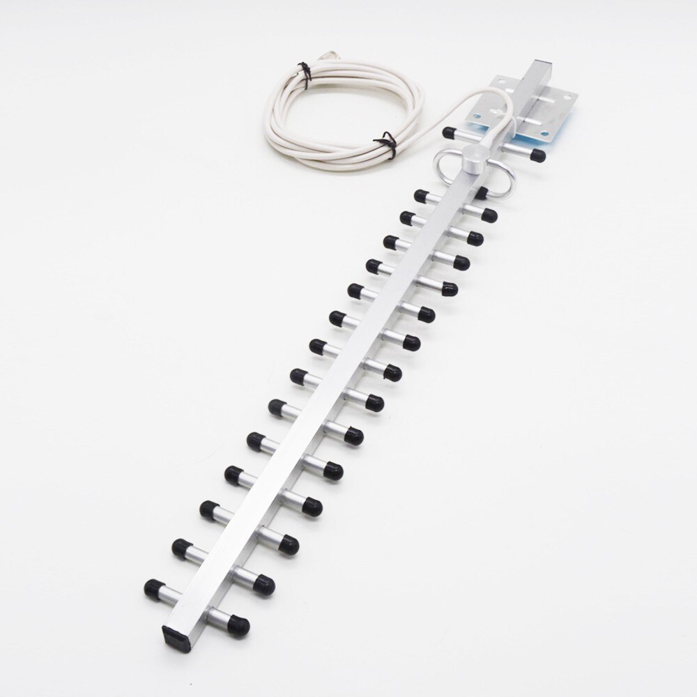 Outdoor Yagi antenna with N male connector and 3m RG58 cable, suitable for 2G/3G/4G signal expansion reception