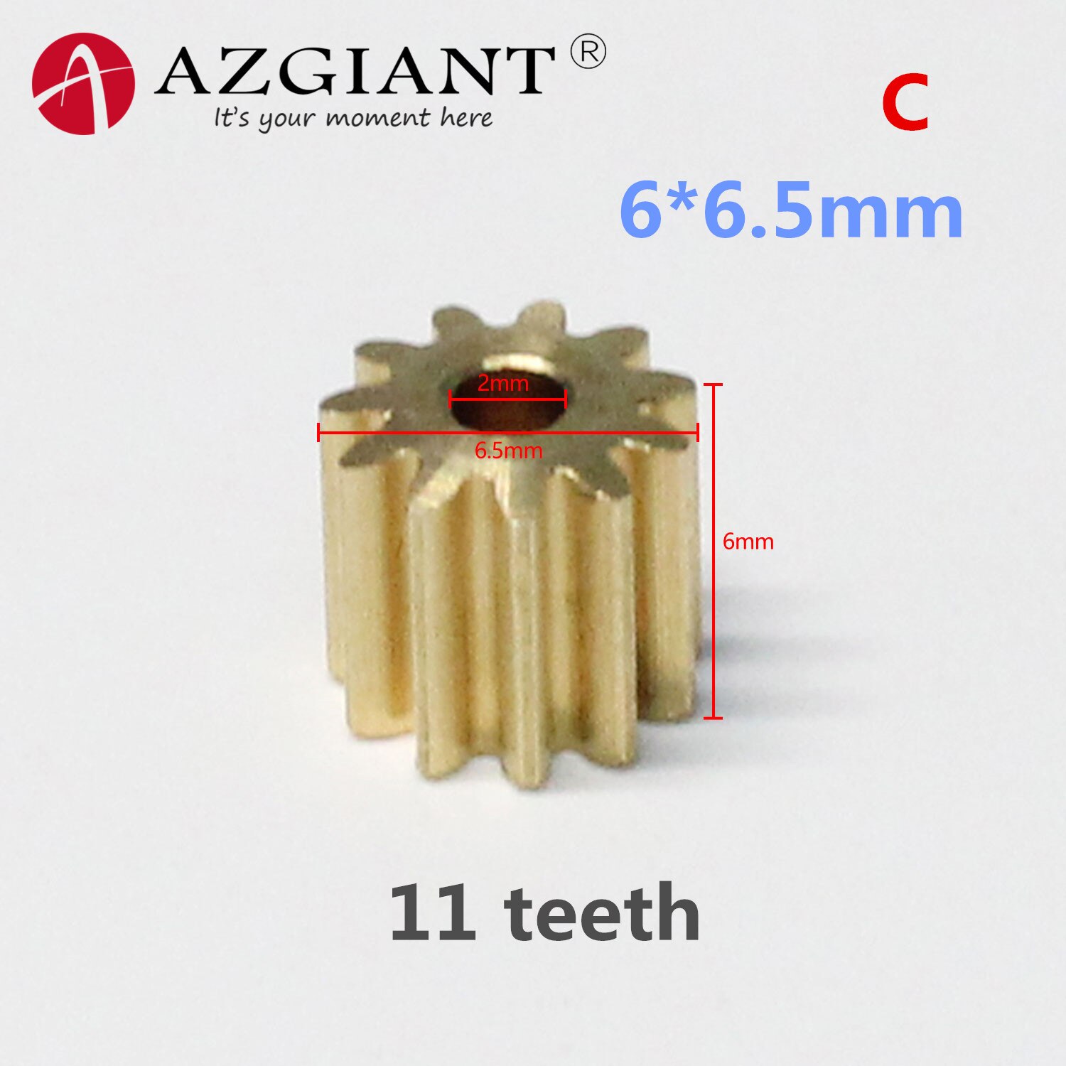 Azgiant 1Pcs 8/9/10/11/12 Tanden Koperen Auto Motor Gear Voor FC280 260 130 140 motor Internationale Standaard Universele: C