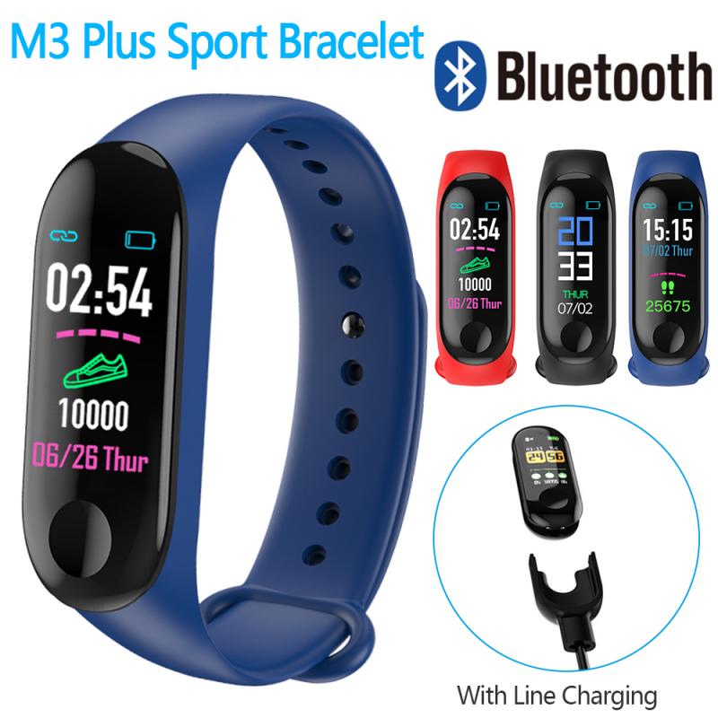 Smart Band M3 Plus Polsbandjes Mannen Vrouwen Waterdichte Sport Armband Telefoon Bluetooth Hartslagmeter Fitness Polsband