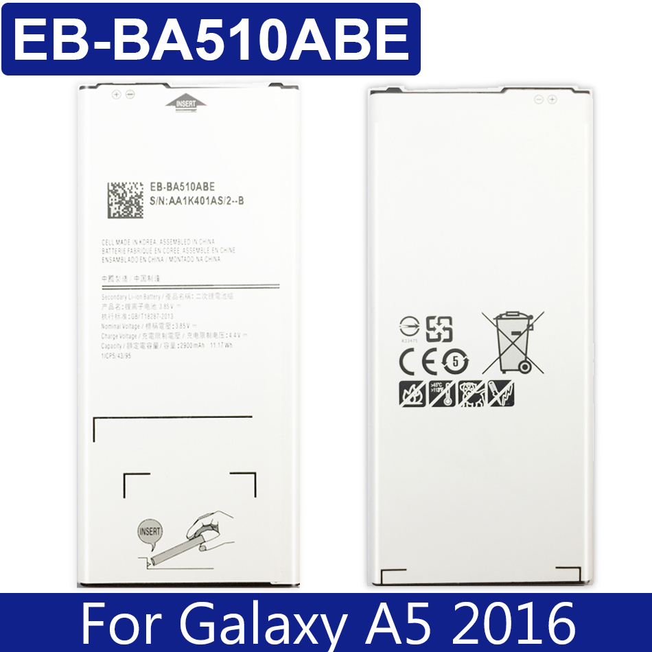 Batería para Samsung A3 A5 A7 de EDICIÓN DE A300 A310 A320 A500 A510 A520 A700 A710 A720 EB-BA310ABE para Galaxy A8 A9: A5 2016 EB-BA510ABE