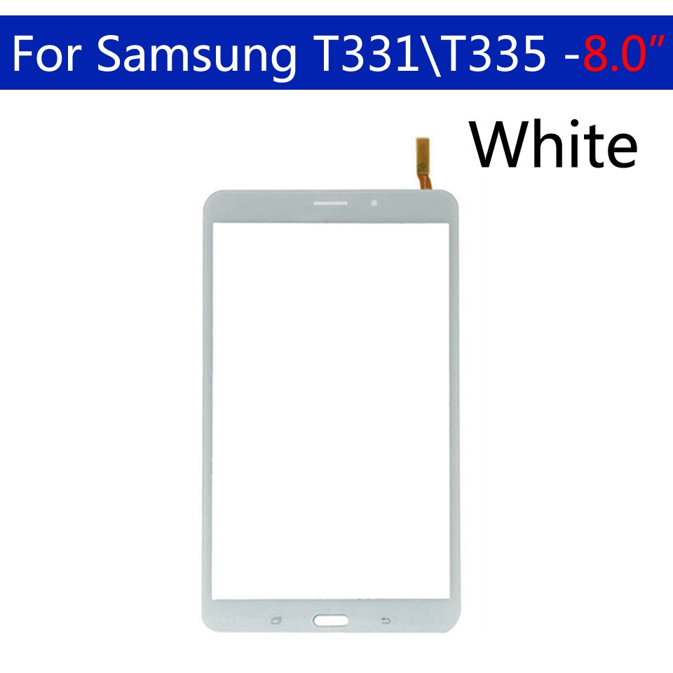 Dla Samsung Galaxy Tab 4 8.0 T331 t335 T330 ekran dotykowy Panel Digitizer szklany obiektyw wyświetlacz LCD Tablet wymiana ekranu dotykowego