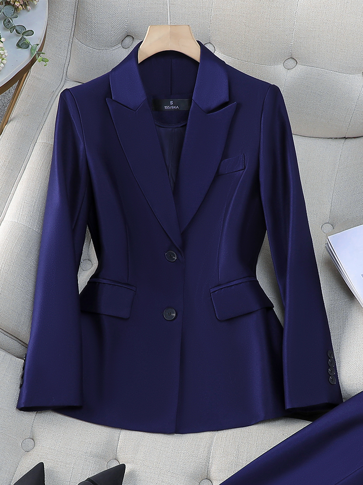Ladies Blazer Women Orange Navy Pink Solid Long Sleeve Female Business Work Wear Slim Formal Jacket For Autumn Winter: XXL / Beige