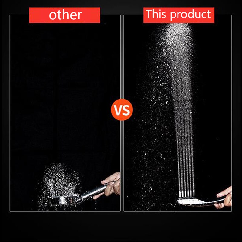 300 Holes Handheld Pressurized Shower Head Bath High Pressure Nozzle Rainfall Shower Head Bathroom Booster Water Saving Spray