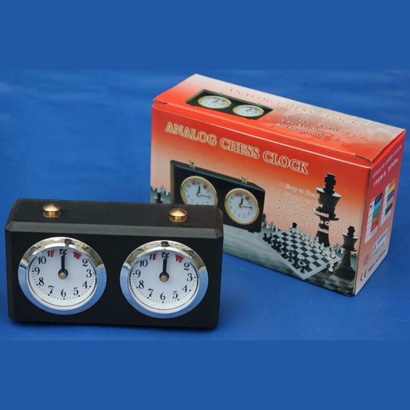 Schaaktimer, schaakklok speltimer analoge klok schaaktimer i-go optellen afteltimer, internationaal