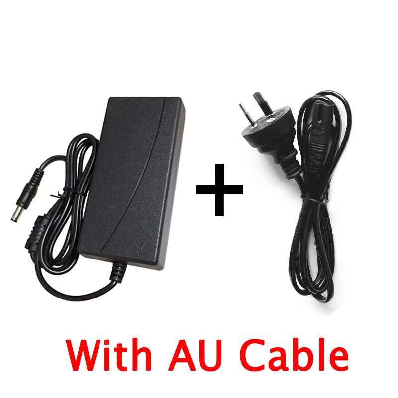 Chargeur adaptateur d&#39;alimentation DC 29.4V 2a, pour cordon de Scooter Hoverboard à équilibrage automatique 24V, pour batterie au Lithium li-ion série 7: With AU Cable