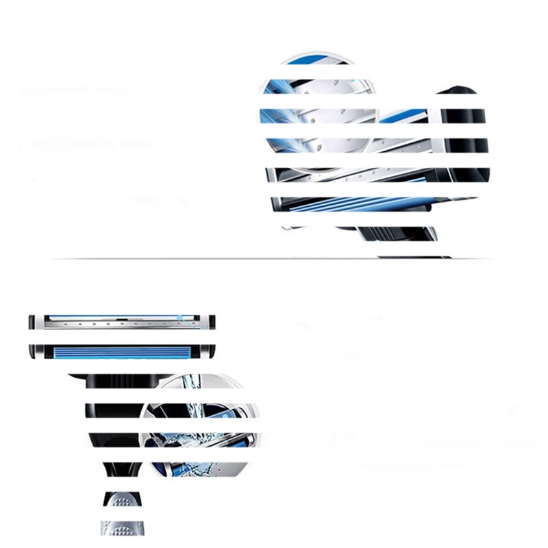 Men's safety razor blade 3-layer shaving care classic stainless steel smooth shaving manual shaver