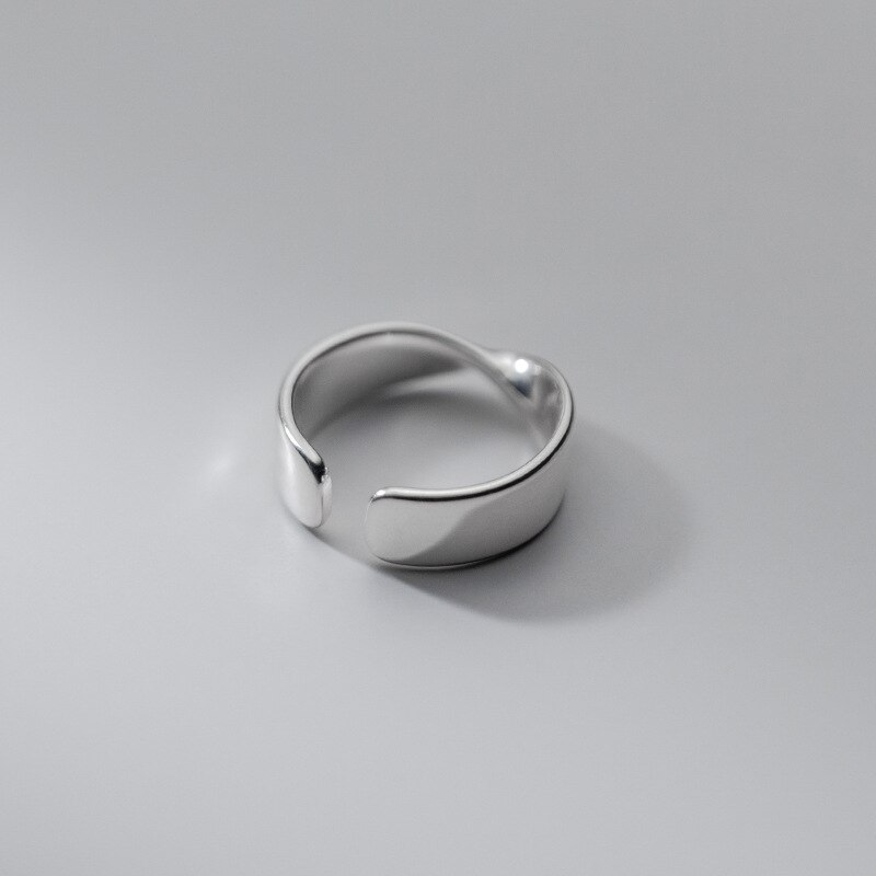 La monada 44-49mm 925 anéis de prata esterlina para mulher dedo pequeno torção prata 925 jóias para mulher anel no dedo para meninas