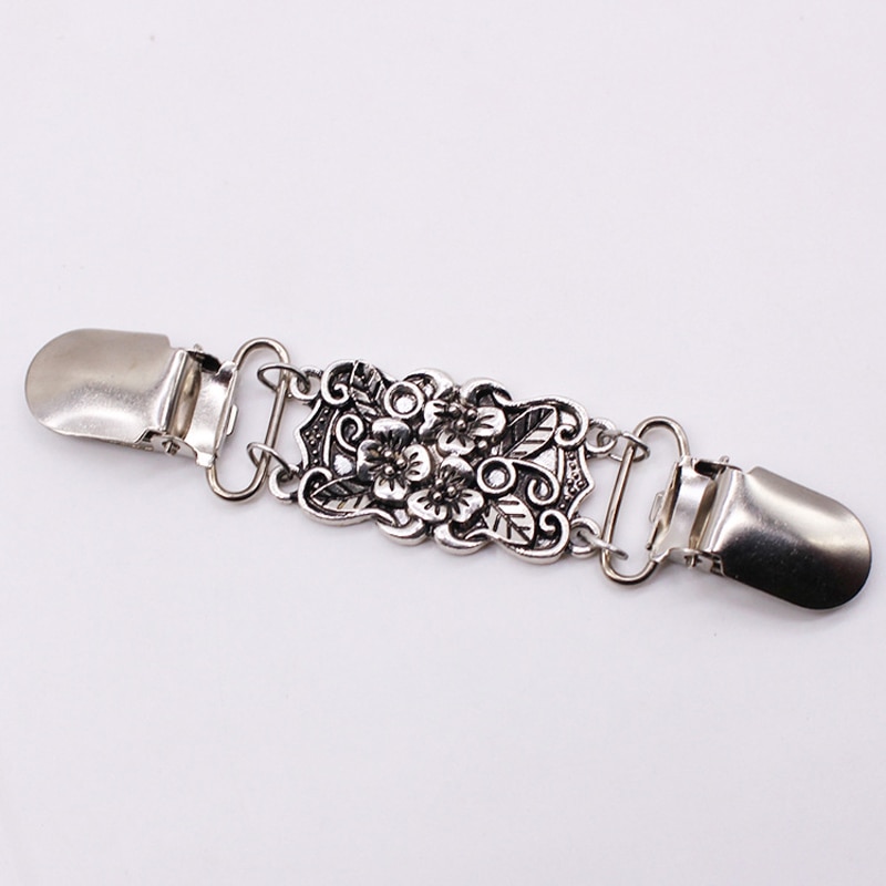 retro-versilberung, entenschnabelschnalle, kleidungsdekorkette, Strickjacke-Clip, zur Seite fahren-Clip, blusenclip, kleidungsdekoration, brosche, anstecknadeln