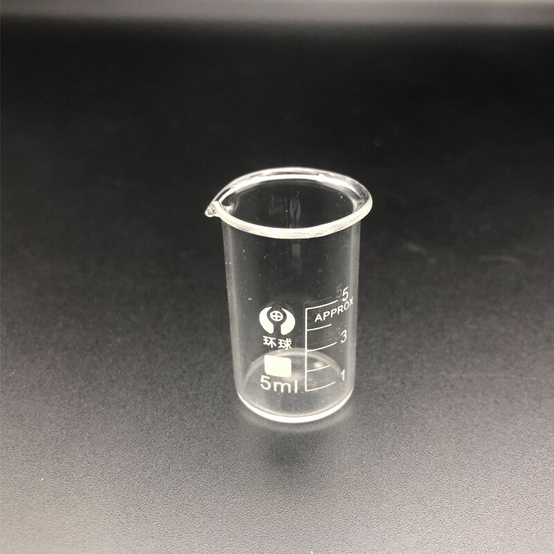 Vaso medidor de vidrio borosilicato, recipiente de laboratorio, 5/10/25/50/100mL