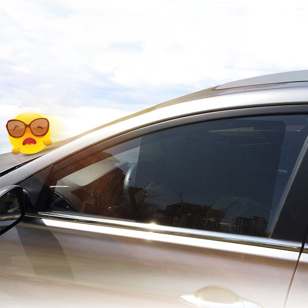 2pcs Car Auto Side Window Mesh Film Sunshade Net Sun Shade Sticker PVC Guard