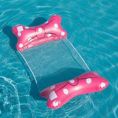 Amaca galleggiante galleggiante lettino galleggiante giocattoli galleggianti gonfiabile letto galleggiante sedia piscina pieghevole amaca gonfiabile letto: pink bow