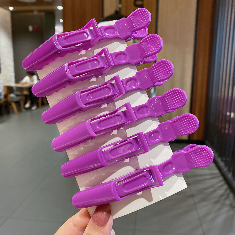 Pinzas para el cabello de cocodrilo coloridas, pinzas para peluquería , horquillas de cocodrilo, accesorios para peluquero, 6/8 Uds.: Marfil