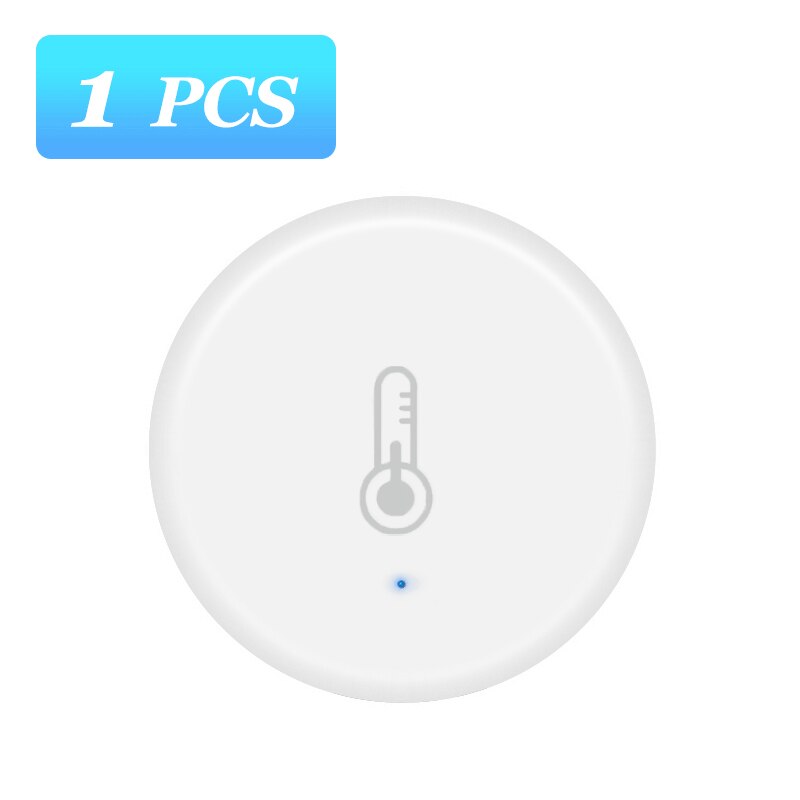 Tuya/SmartLife App ZigBee Smart Temperature And Humidity Sensor Work With Zigbee Hub Via Alexa Google Home Smart Home Automation: 1 pcs Round