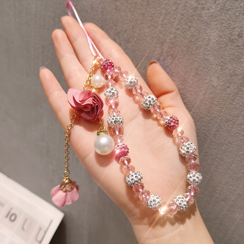 Mobile Phone Straps Mobile phone ornaments Mobile phone accessories Anti-lost lanyard Flowers Pendant