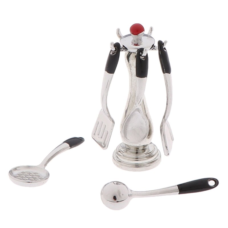 6 teile/satz Miniatur Mini Kochgeschirr Werkzeuge Halfter Miniaturen 1:12 Küche Puppenhaus Spielzeug DIY Puppenhaus Zubehör Bausatz