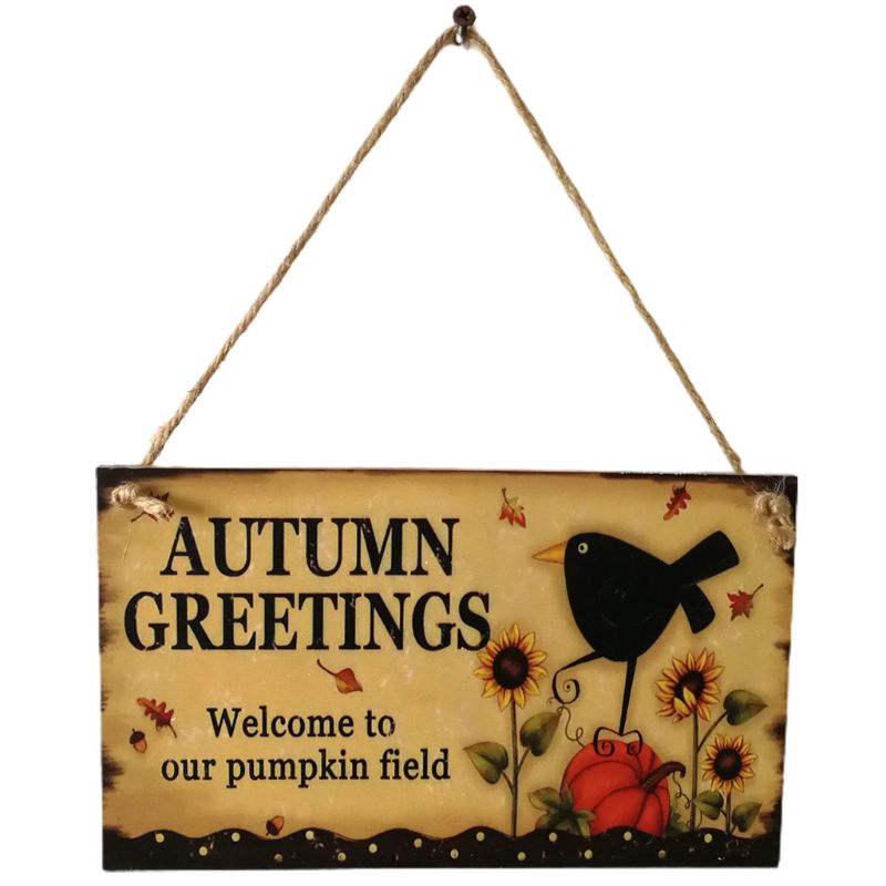 Halloween Prop Hanging Sign The Witch Is In Wooden Board For Home Door Window 667A: 4