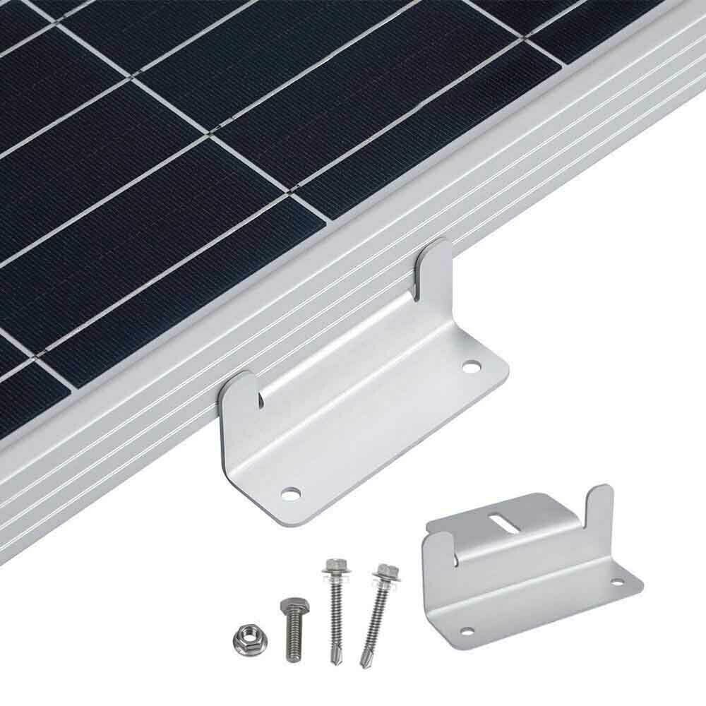 Powmr 1 sett solcellemontering z-typer solmonteringssett sett  av 4 enheter til rv båt utenfor risttak