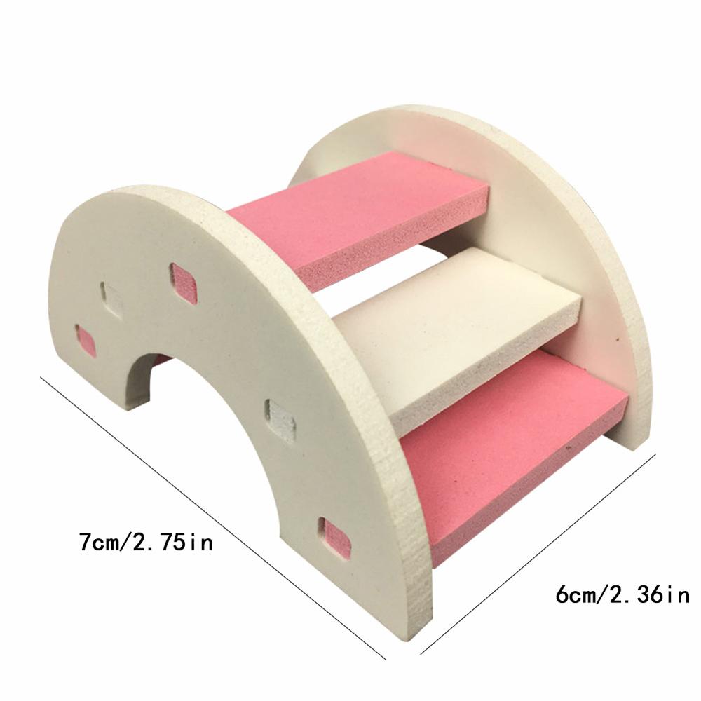 Columpio colgante para hámster, jaula de madera para loro, juguete para hámster, Chinchilla, ratón, accesorios para mascotas, suministros, novedad: Naranja
