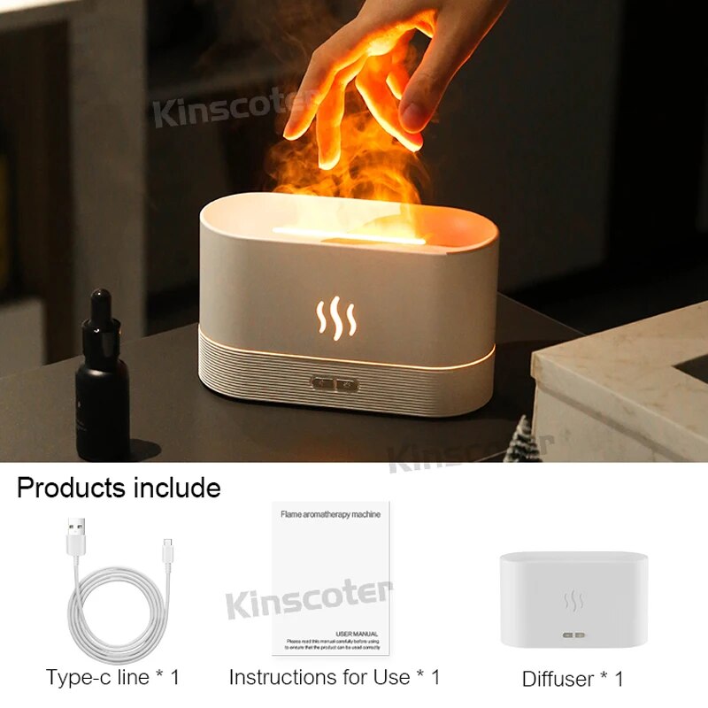 Essentiële Olie Aroma Diffuser Vlam Luchtbevochtiger