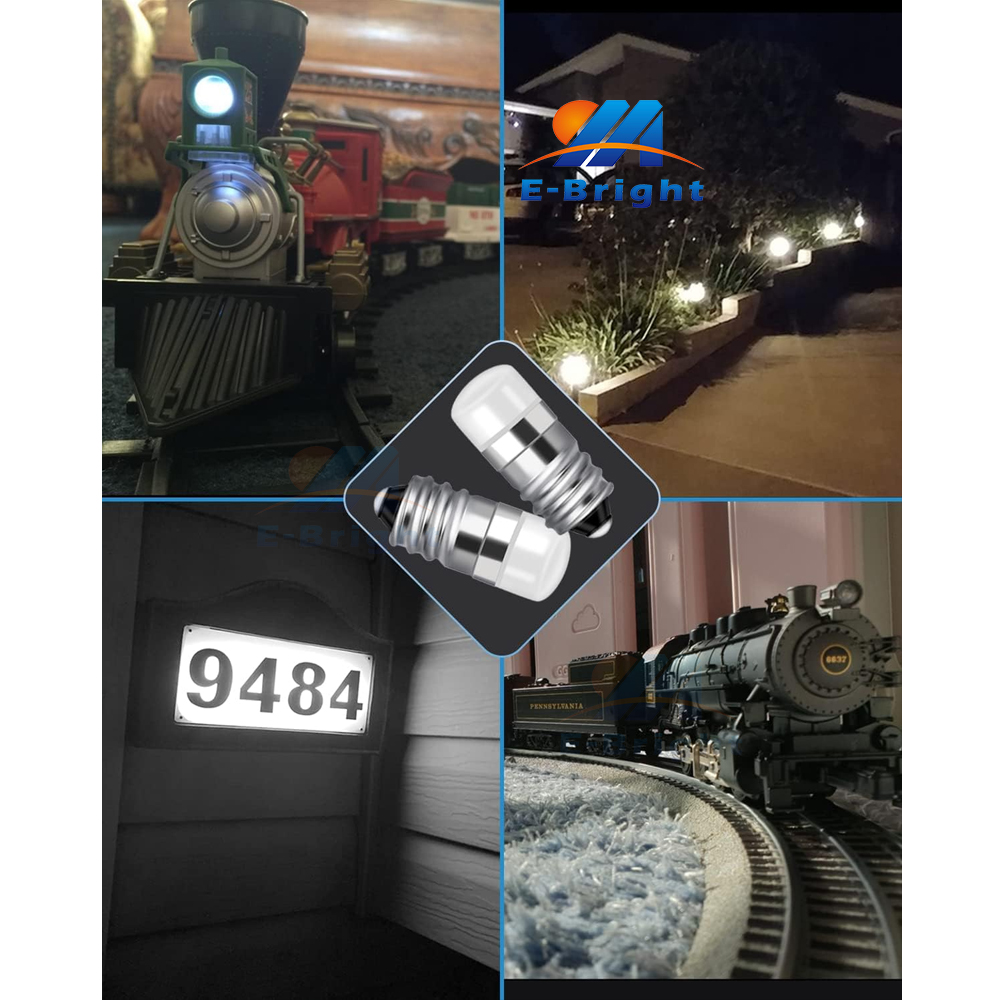 2x E10 Number Light Bulb 10V-30V 1487 1447 E10 Screw Bulb 1446 1449 House Address Lights Train Bulb Flashlight Landscape Light