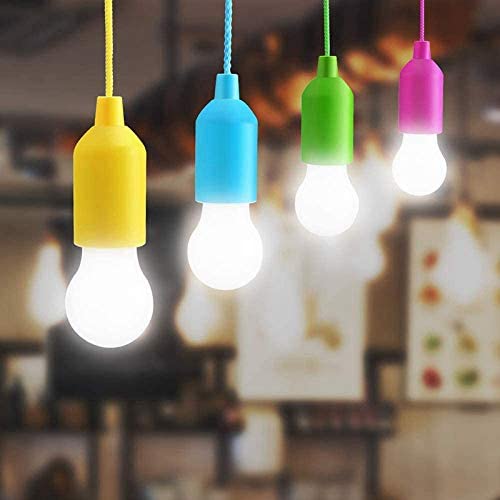 Portable LED Bulb Light Hanging Lamp Drawstring Lights Tent Camping Bulb Night Light Lantern For Parties Weddings Festivals BBQ