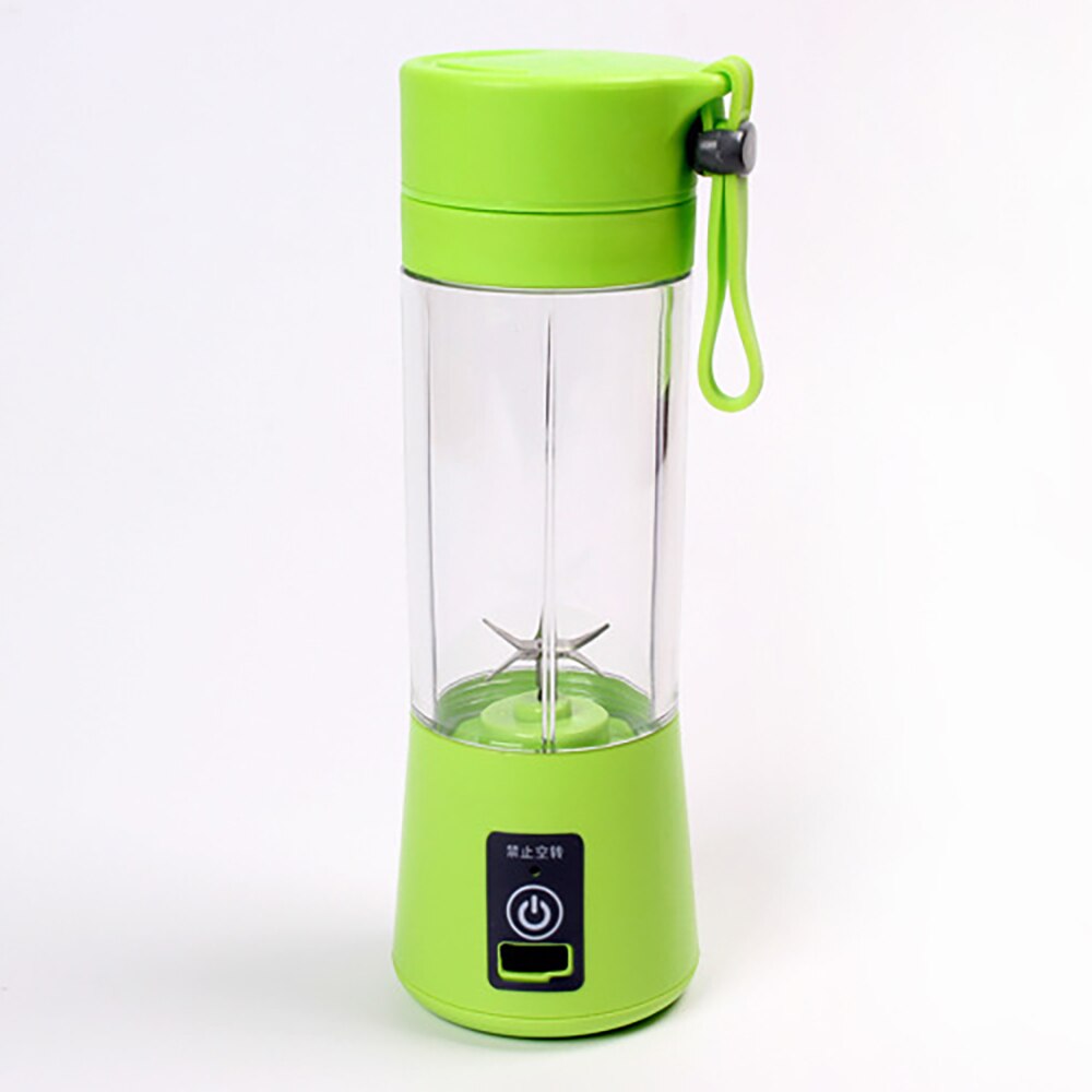 Bärbar usb uppladdningsbar press juicepress verktyg hushåll juice flaska mini resa liten frukt pressmaskin handhållen juice kopp: Grön