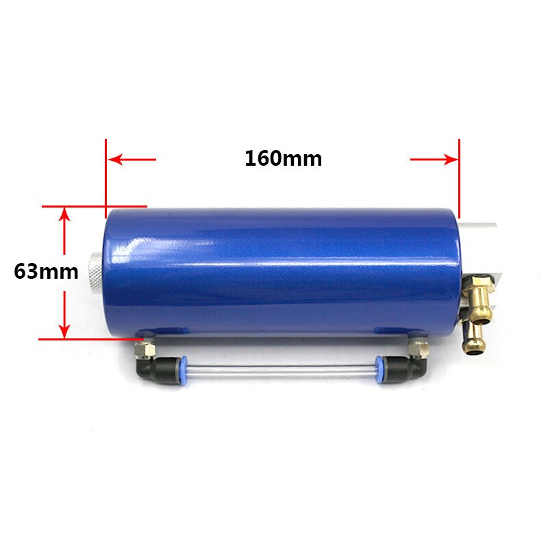 Réservoir/bidon rond universel de 350ML, en aluminium, pour récupération d'huile, Turbo